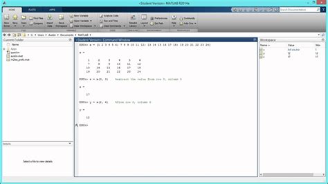 How to Extract Values from a Matrix in MATLAB. [HD] YouTube