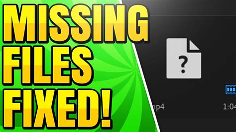 How to FIX  File Missing Error YouTube.