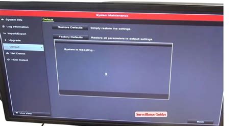 How to Factory Reset Hikvision NVR - Surveillance Guides