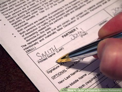 How to File for a California Domestic Partnership 7 Steps