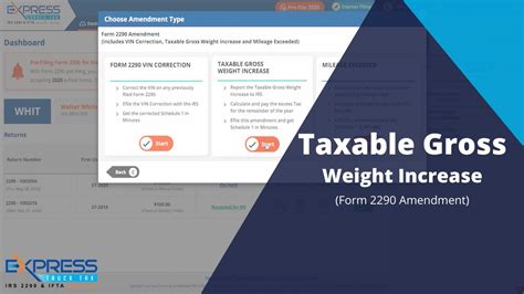 How to File the Form 2290 Weight Increase Amendment YouTube