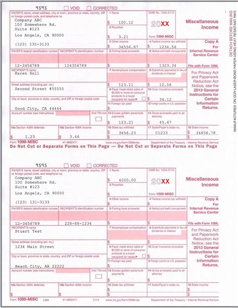 How to Fill Out 1099 MISC IRS Red Forms