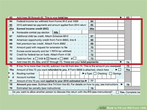 How to Fill out IRS Form 1040 (with Form) wikiHow