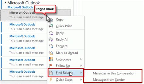 How to Find Related Messages With Outlook