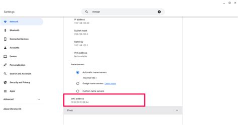 How to Find Your Chromebook s MAC Address