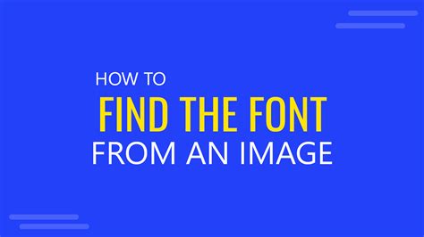 How to Find the Font Used in an Image