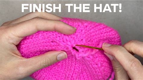 How to Finish a Hat Closing a hat in knitting! YouTube