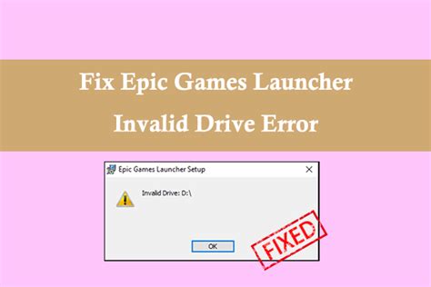 How to Fix "Invalid Drive" when installing the Epic Games Launcher