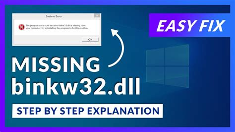 How to Fix Binkw32 dll Is Missing Errors