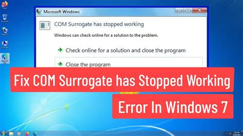 How to Fix COM Surrogate Has Stopped Working on Windows 10 8 and 7