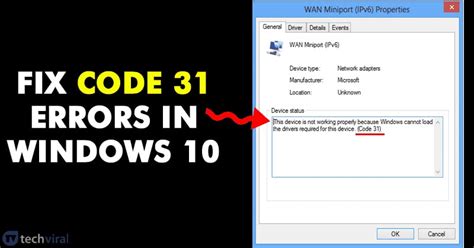 How to Fix Code 31 Errors in Windows