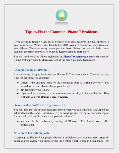 How to Fix Common iPhone 7 Problems