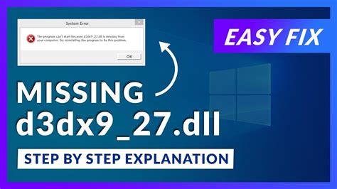 How to Fix D3dx9 27 dll Is Missing or Not Found Errors
