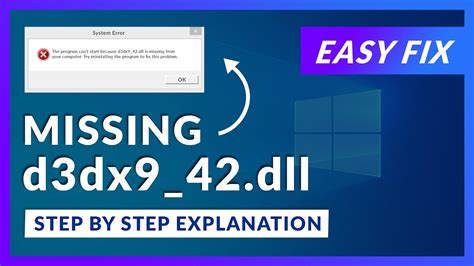 How to Fix D3dx9 42 dll Not Found or Missing Errors