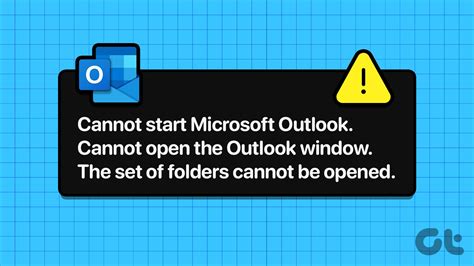 How to Fix Error the Set of Folders Cannot be Opened Outlook