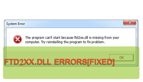 How to Fix Ftd2xx dll Is Missing or Not Found Errors