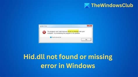 How to Fix Hid dll Not Found or Missing Errors
