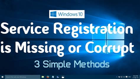 How to Fix It When Service Registration Is Missing or Corrupt