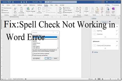 How to Fix It When Spell Check Is Not Working in Word