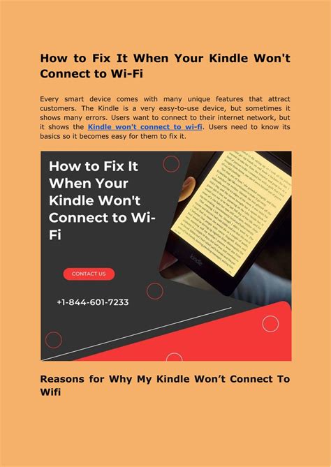 How to Fix It When Your Kindle Won t Connect to Wi Fi