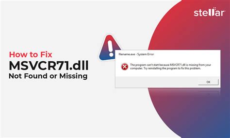 How to Fix Msvcr71 dll Is Missing or Not Found Errors