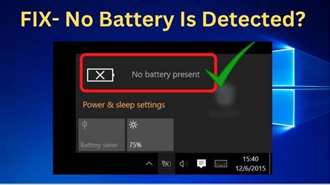 How to Fix No Battery Is Detected on Your Laptop