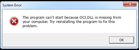 How to Fix Oci dll Is Missing or Not Found Errors