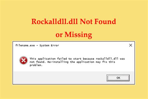 How to Fix Rockalldll dll Is Missing Not Found Errors