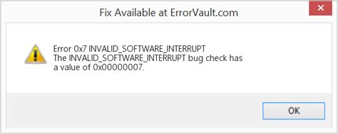 How to Fix STOP 0x00000007 INVALID SOFTWARE INTERRUPT 