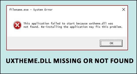 How to Fix Uxtheme dll Not Found or Missing Errors