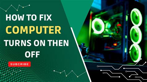 How to Fix a Computer That Turns On and Then Off