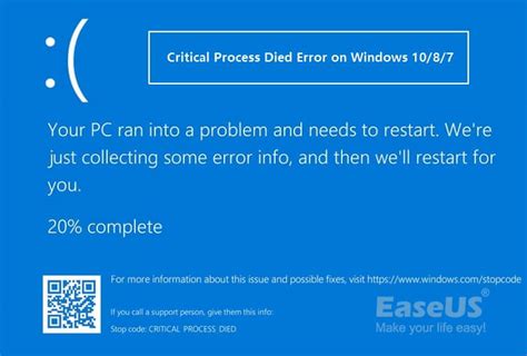 How to Fix a Critical Process Died Windows 10 Error