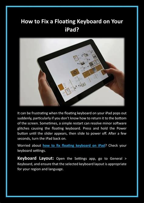 How to Fix a Floating Keyboard on an iPad