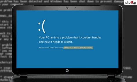 How to Fix a Kernel Data Inpage Error