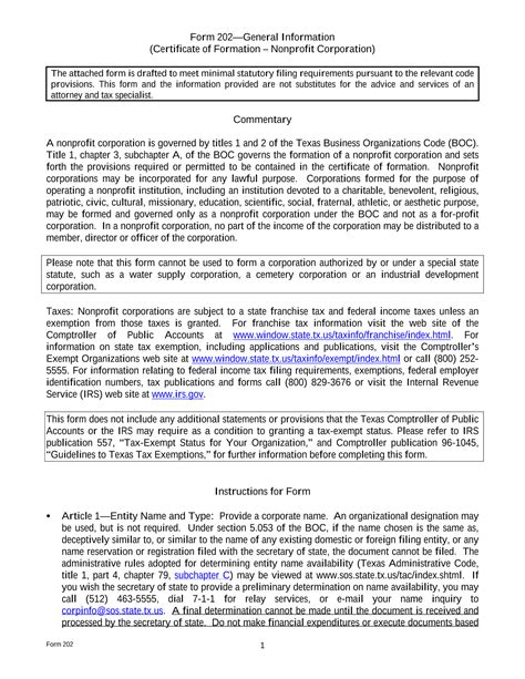 How to Form a Texas Nonprofit Corporation in 2022