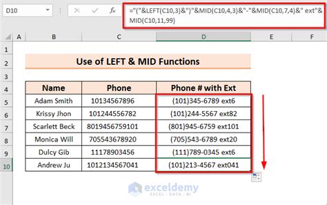 How to Format Phone Number with Extension in Excel …