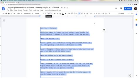 How to Format a Hollywood Script in Google Docs YouTube