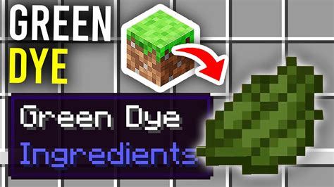 How to Get Green Dye in Minecraft its Uses
