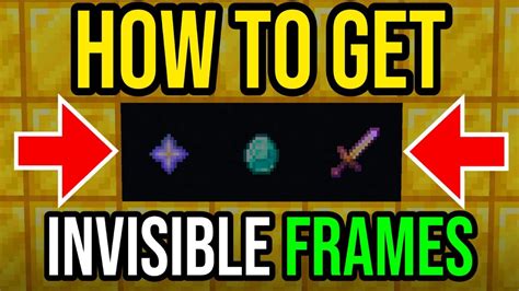 How to Get Minecraft Invisible Item Frames [Java & Bedrock] Alvaro