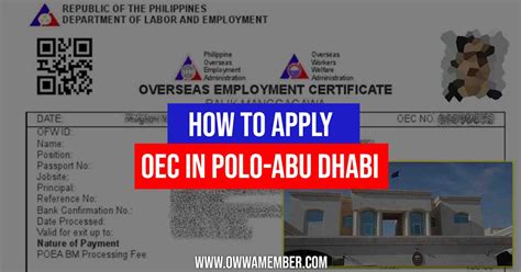 How to Get OEC: POLO-Abu Dhabi Online Appointment