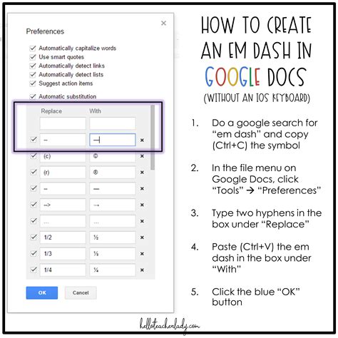 How to Get an Em Dash in Google Docs