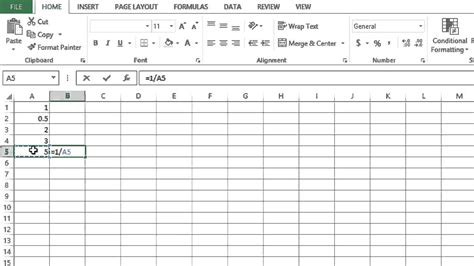 How to Get the Reciprocal of a Number in Excel - YouTube