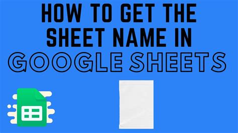 How to Get the Sheet Name in Google Sheets YouTube