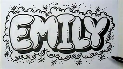 How to Graffiti Letters Write Emily in Bubble Letters MAT YouTube