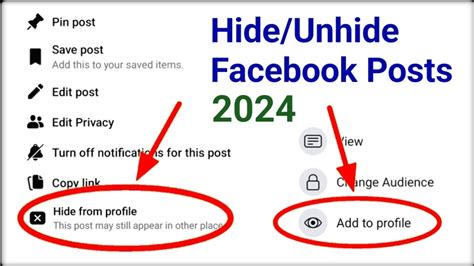 How to Hide/Unhide Posts from Facebook Timeline YouTube