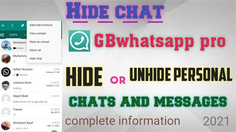 How to Hide Chats in GBWhatsApp