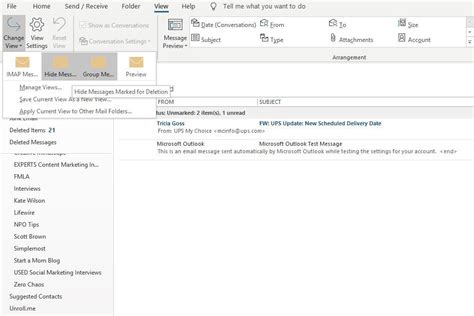 How to Hide Strikethrough Messages in Outlook