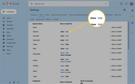How to Hide and Show Labels in Gmail