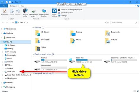 How to Hide or Show Drive Letters in Windows 10 (Tutorial) YouTube