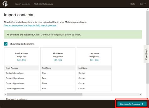 How to Import Contacts in Mailchimp websitebuilders.ca